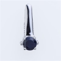 Sapphire Sterling Silver Pendant