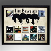 The Beatles Album Collage 24x20 Custom Framed