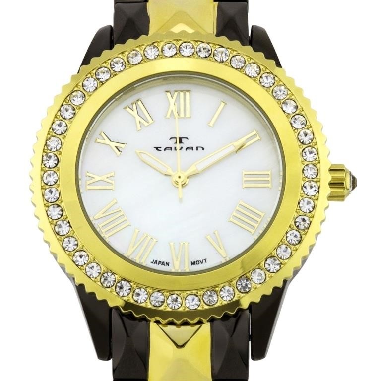 Tavan Swarovski Crystal Bezel 39mm Case Watch