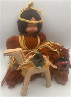 Native American Yarn Craft Dolls Vintage