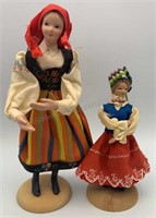 Handmade European Ukrainian Doll Set of Two