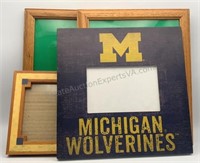 U of M Wolverines & Wooden Photo Picture Frames