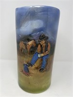Art Pottery Vase Signed Bud Hoadley 12"H