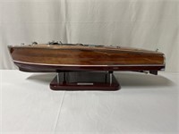 Model Wooden Boat 29"L Damage