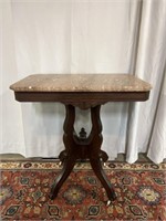 Victorian Marble Top Parlor Table 29"H Top is