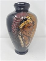 Art Pottery Vase "The Wolf" Signed by Rick