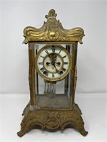 Ansonia Carriage Clock with Key & Pendulum,