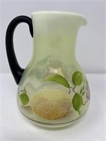 Hand Painted Fenton Pitcher 7 1/4"H