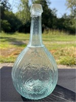 Aqua Calabash Jenny Lind Flask, Reverse House