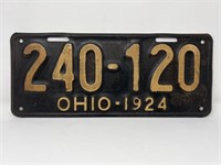 1924 Ohio License Plate