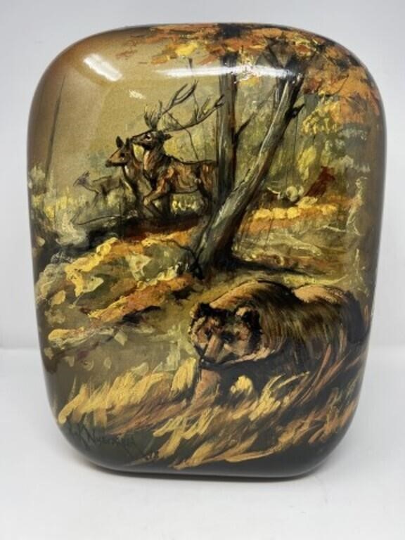 Art Pottery Vase Signed Rick Wisecarver 16"H