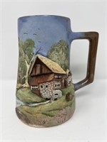 Art Pottery Handled Mug Signed Country Lane Art