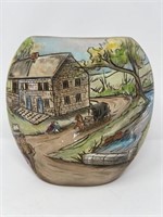 Art Pottery Vase Signed Rick Wisecarver 10"H,