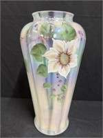 Hand Painted Fenton Vase 10"H