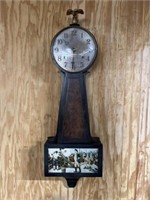Gilbert Banjo Clock 36"L with Key & Pendelum