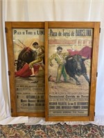 Pair of Doors with Vintage Bull Fighting Posters