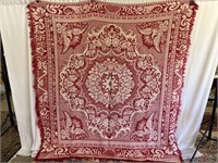 Antique Red & White Coverlet