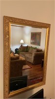 Beautiful gold framed beveled glass mirror