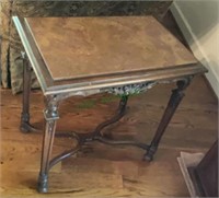 Beautiful vintage Karpen accent table with inlaid