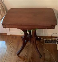 Antique side table with beautiful four side