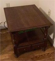 Matching pair of end tables. Each measures 21 1/2
