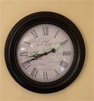 Oval battery operated wall clock w/20 inch