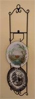 Wall mount plate rack with decorative plates