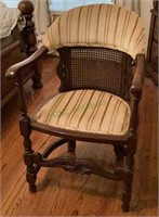 Gorgeous vintage bedroom chair with upholstery