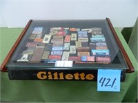 Gillette Advertising Display Case w/ Assorted -