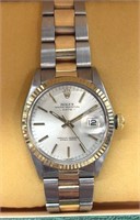 Authentic mens oyster perpetual 14k gold Rolex