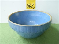 10" Blue Pottery Crock Bowl