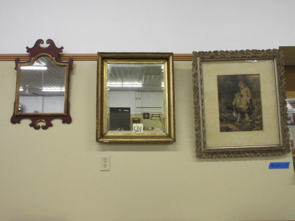 Gold Framed Mirror, Colonial Style Mirror &