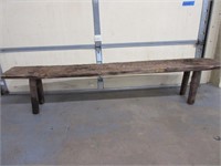 Primitive Wood Plank Bench (93")