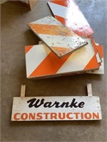 Safety reflectors, construction signs