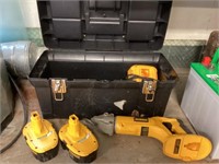 DeWalt Offset Shear, Batteries, and Charging Stand