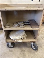 Metal cart with miscellaneous