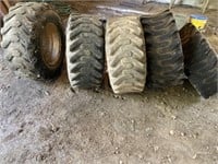 Skid loader tires- 1 has rim
