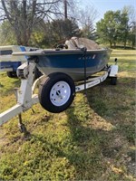 1975 smoker craft 17ft boat with shore lander