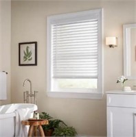 34.75Wx72L 2" Faux Wood Blinds, White