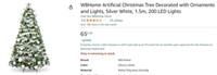 Wbhome 5ft Decorated Artificial Christmas Tree