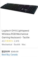 Logitech G915 Lightspeed Rgb Mechanical Gaming