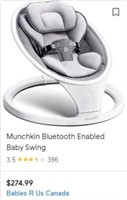 Bluetooth Enabled Lightweight Baby Swing With