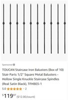 Staircase Iron Balusters (box Of 10) Tfhb03-2