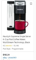Keurig K-supreme Single Serve K-cup Pod Coffee