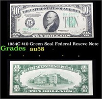 1934C $10 Green Seal Federal Reseve Note Grades Ch