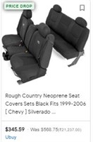 Rough Country Rear Neoprene Seat Covers For