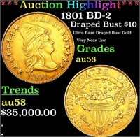 ***Auction Highlight*** 1801 Draped Bust Gold Eagl
