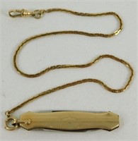 12k Gold Filled Watch Fob with Gold Filled Pocket