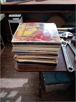Group of various vinyl records
