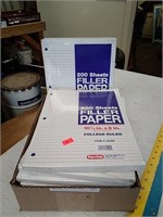Group of new college rule binder paper